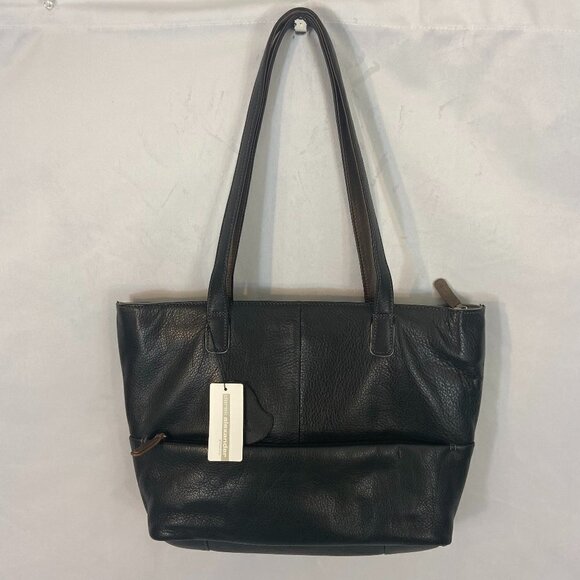 Derek Alexander Purse Shoulder Tote Bag Central Park Style CP8799 Black Leather - Picture 2 of 14